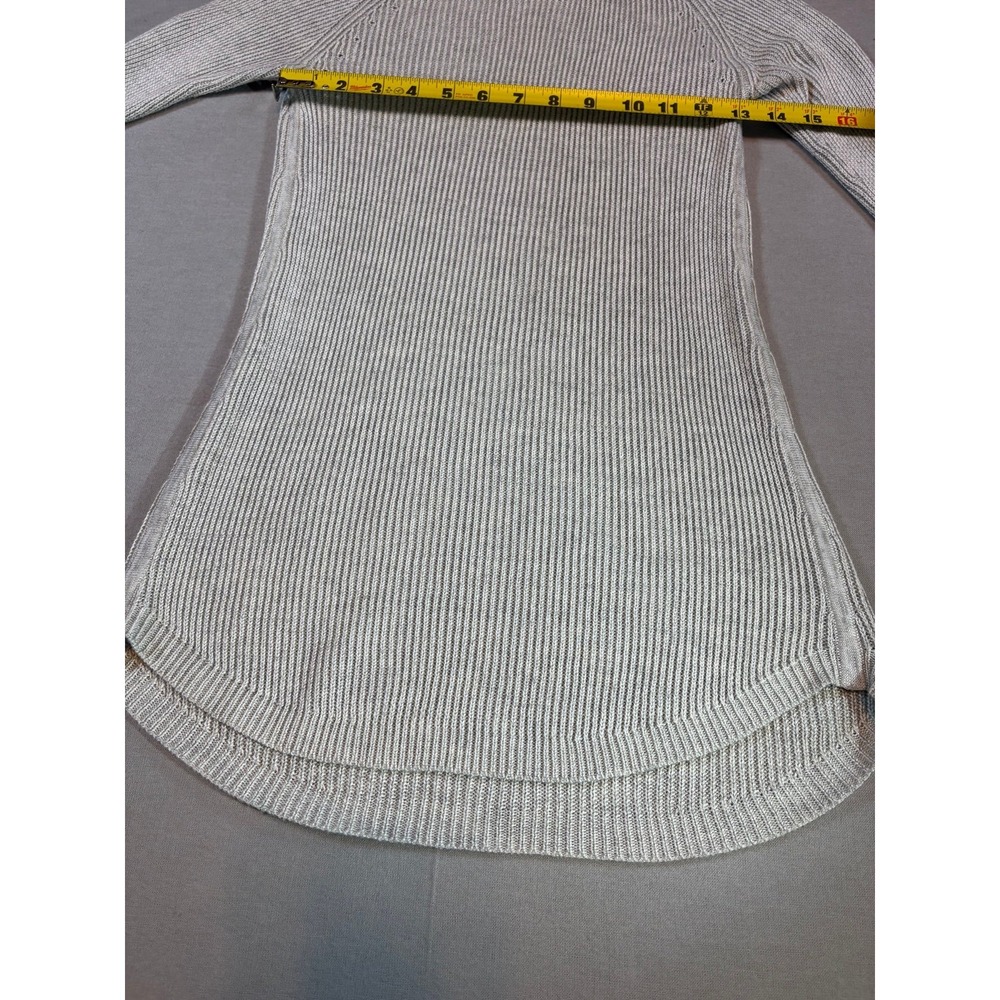 Lululemon Cabin Yogi Long Sleeve Sweater Heathered Light Grey Cashmere Blend - Picture 6 of 11